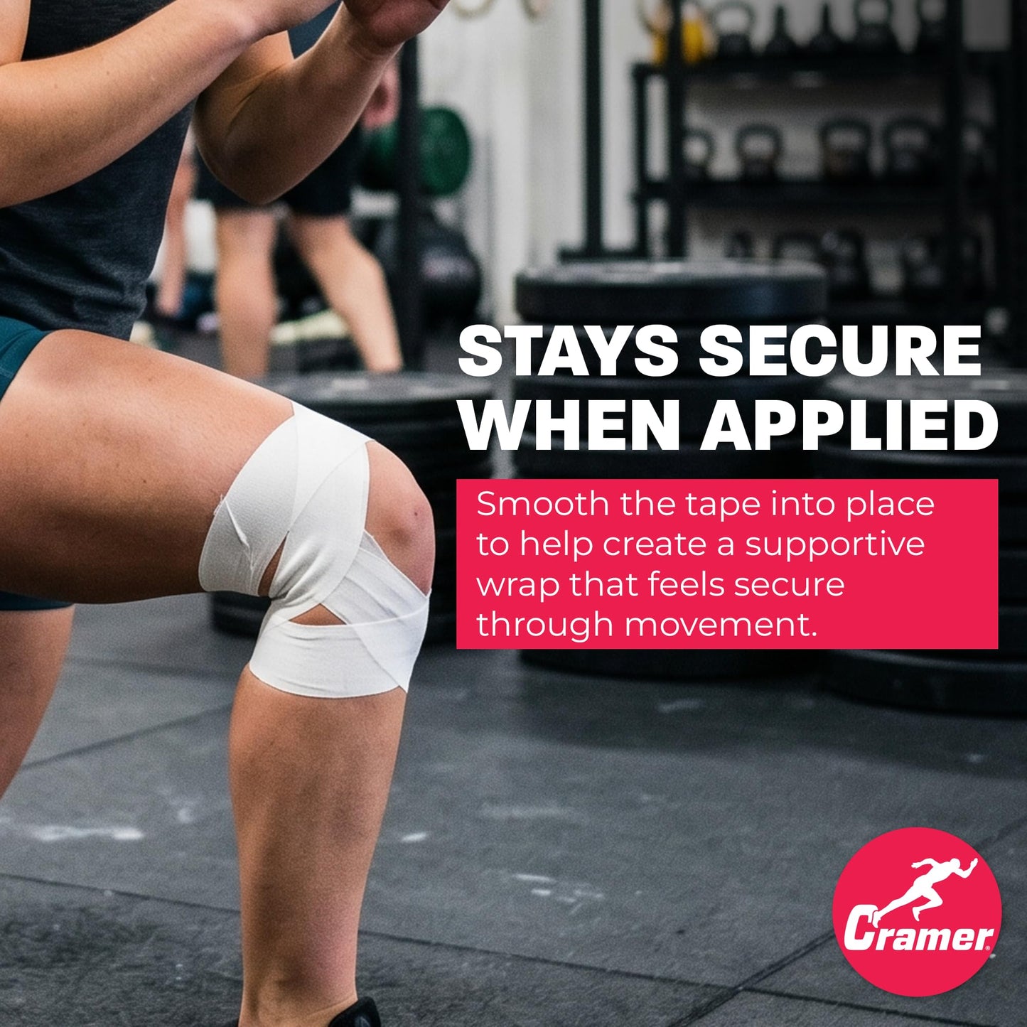 Cramer Pro-Lastic Stretch Tape, Easy Tear Athletic Tape, Flexible Elastic Tape with Premium Adhesive, Support for Wrist & Ankle Injury Taping, Compression Wrap, Bulk , 2" X 7.5 Yard - 24 Rolls - White