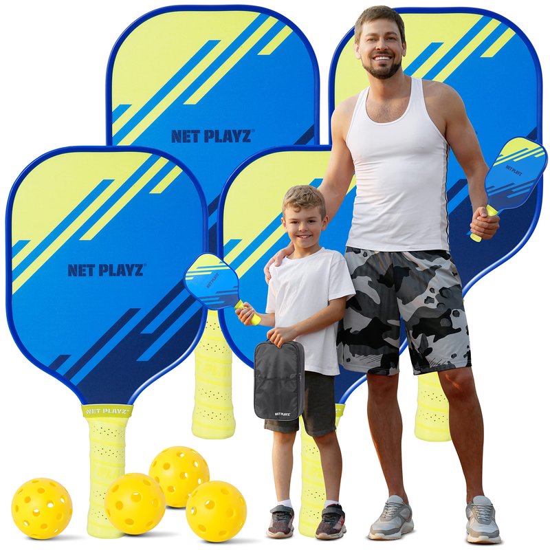 Pickleball Paddles Family Set, 2 Child-Size & 2 Adult-Size USAPA Approved Family Set for Kids, Parent-Child Adult/Junior