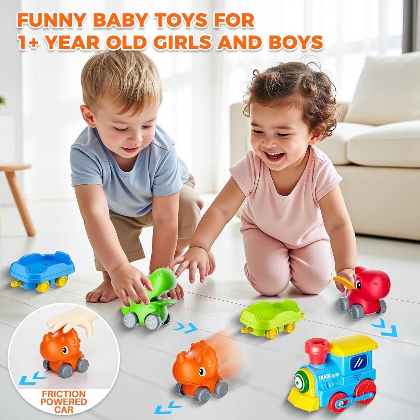 Skiennix Electric Train Set for Toddlers - Steam, Music & Lights | Includes Dinosaur Cars & Tracks, Perfect Gift for Ages 1-6