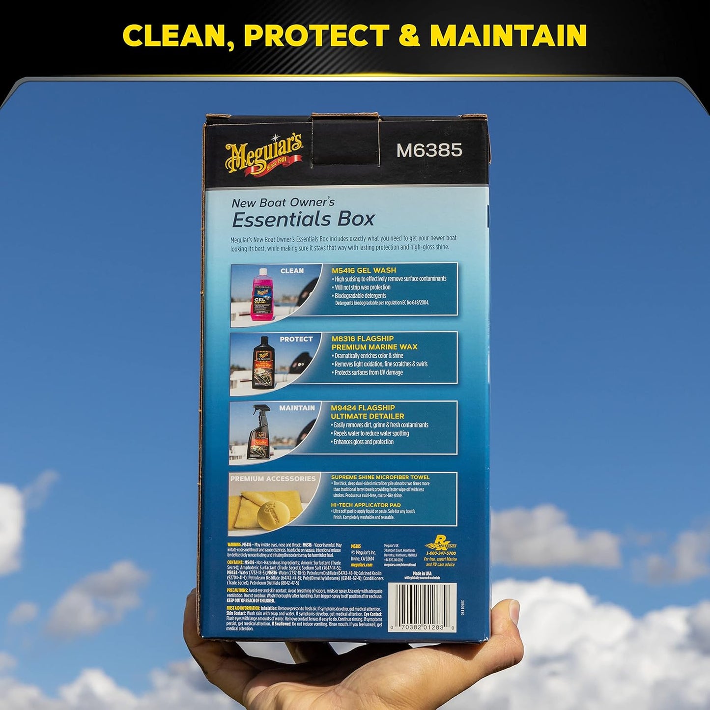Meguiar's Boat Cleaning Kit - Premium Marine-Grade Essentials for Your Boat or RV