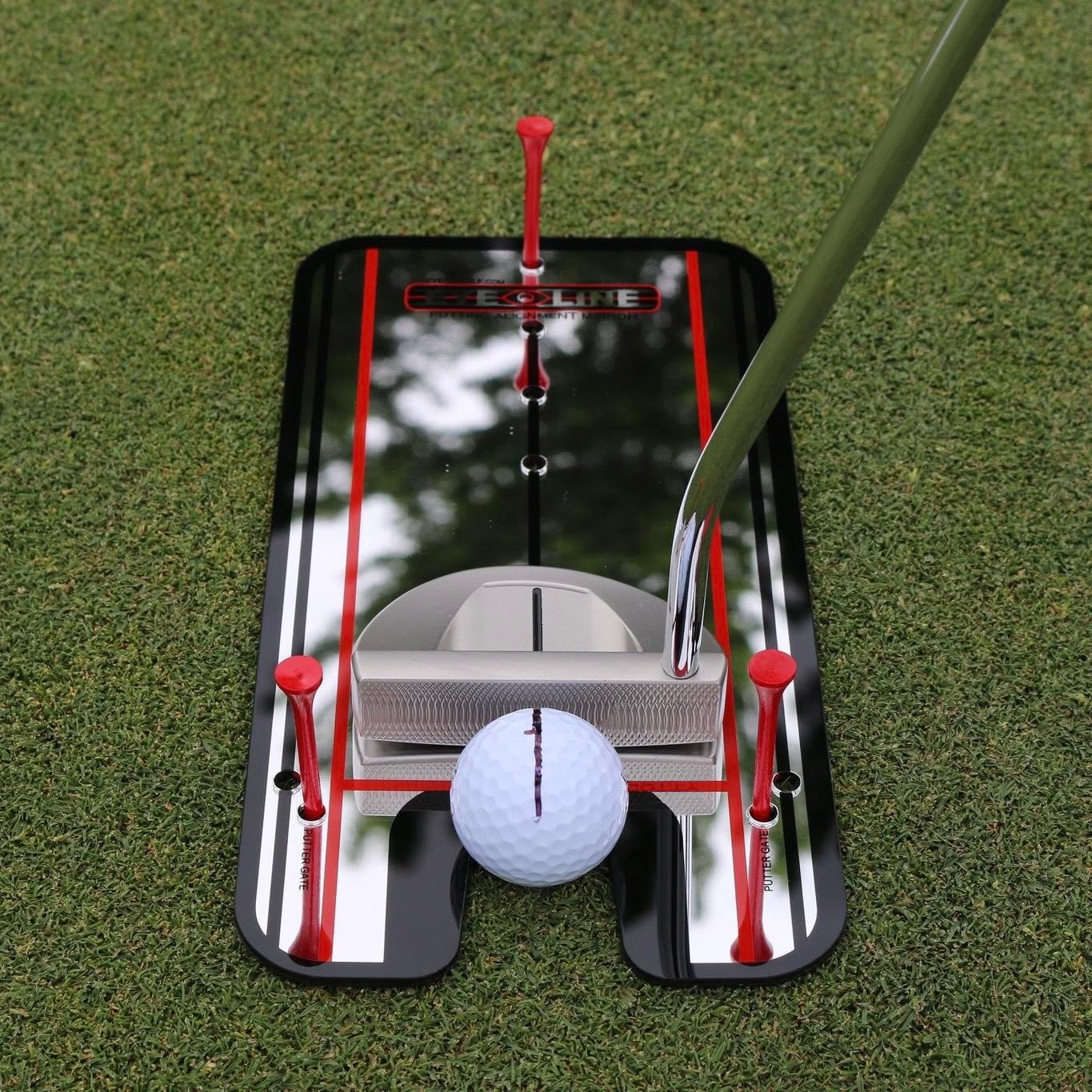 EyeLine Golf Putting Mirror, Alignment Training Aid Used by Tour Pros for Consistent Setup, Check Eyes-Shoulders-Putter Face for Improved Accuracy, Indoor-Outdoor (Putting Alignment Miror)