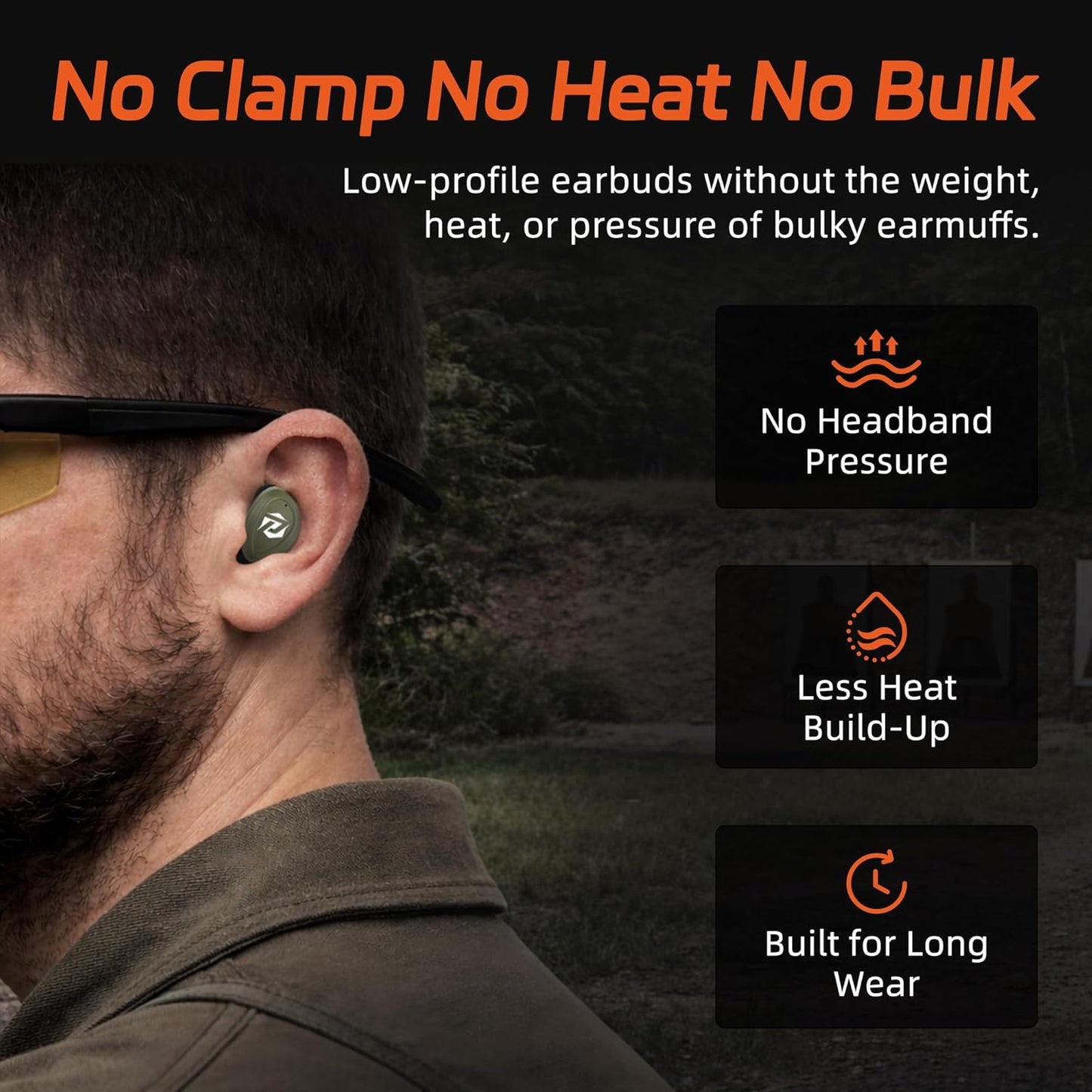 ProHear EP05 Electronic Shooting Earbuds - Bluetooth, SNR 29dB Hearing Protection & DSP Noise Reduction