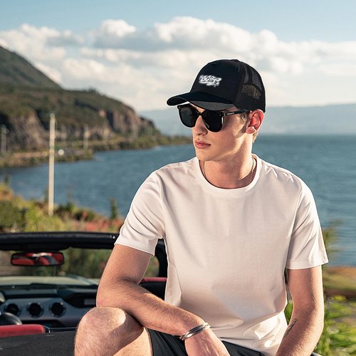 LYDTICK 15 Pack Trucker Hats Bulk Sublimation Blanks Wholesale Mesh Baseball Cap DIY Custom Hats for Men Women, Black & White
