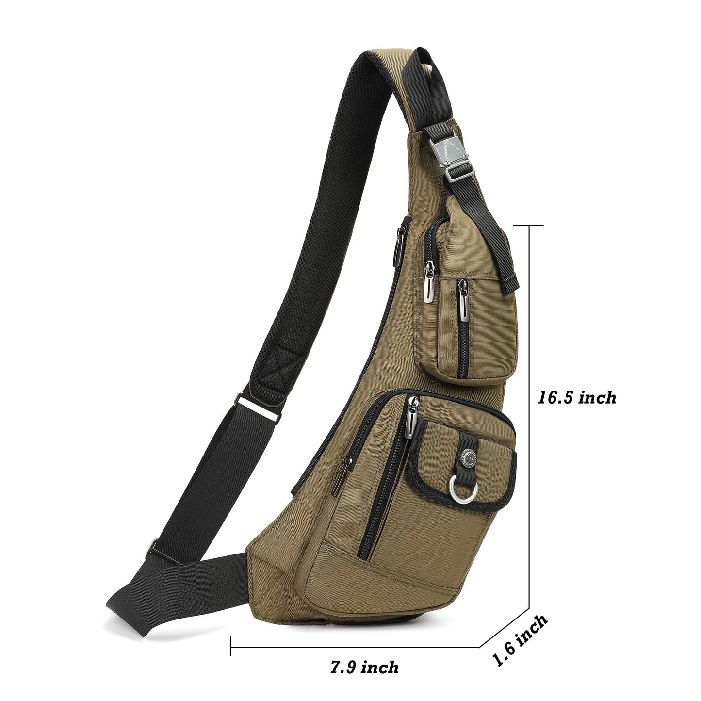 NICGID Sling Bag Chest Shoulder Backpack Crossbody Bags Casual Daypack for Men Women (Army gren-014)