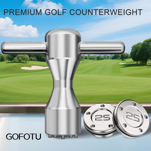 Gofotu Golf Weight 2pcs 5g/10g/15g/20g/25g/30g/35g/40g/45g Golf Weights Wrench Kit Compatible with Titleist Scotty Cameron Putter Newport (2pcs 25g+Wrench)