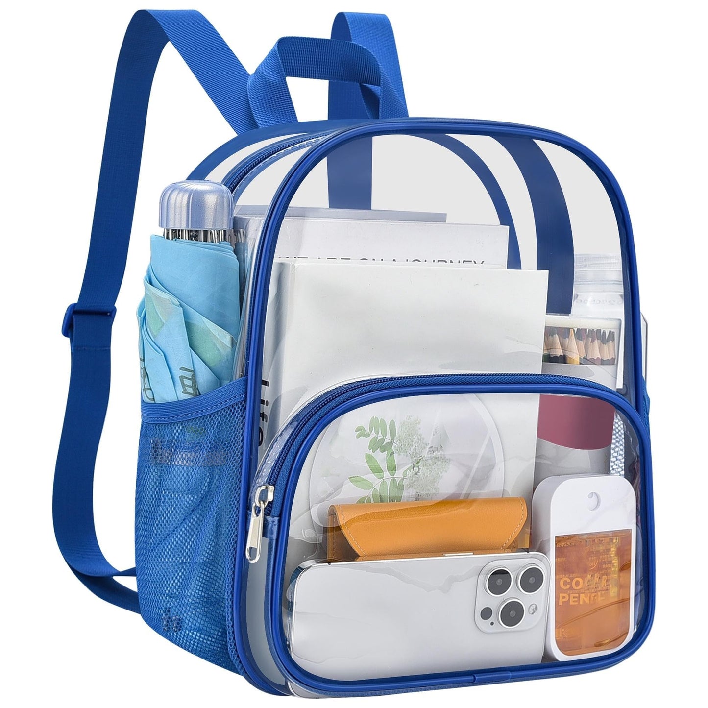 USPECLARE Clear Backpack for Stadium Events Small Clear Backpack 11.5x9.5x6 for Concert Sport Events Work Travel