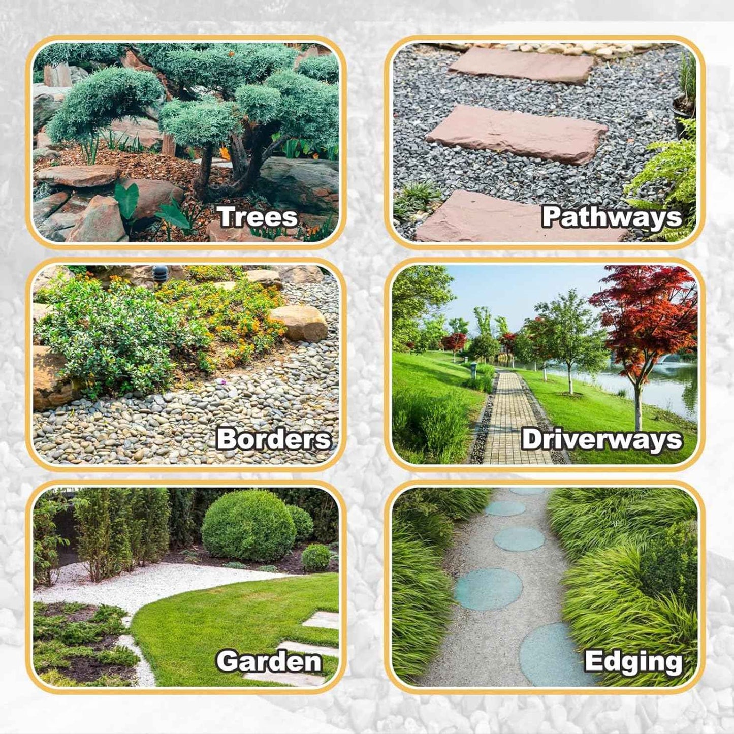 Strong Concentrate Rock Glue, Makes 42oz Weather-Resistant Mulch Glue for Indoor & Outdoor Use All Year Round, Max Clear Gravel Binder for Landscaping, Sticky Gravel Adhesive - Lockdown Rubber/Pebble