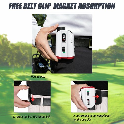 PGM Golf Rangefinder with Slope, 600 Yards Golf Range Finder, 7X Magnification Laser Range Finder Golf with Distance Finder, Flag Pole Locking Vibration, Golf Gifts Accessories for Men