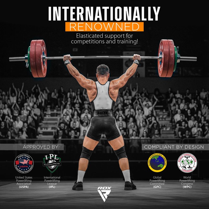 RDX Wrist Wraps for Weightlifting (Pair), IPL USPA Approved, Elasticated 18” Cotton Straps Support with Thumb Loop, Gym Wrap for Weight Lifting Powerlifting Competition Strength Training Bodybuilding
