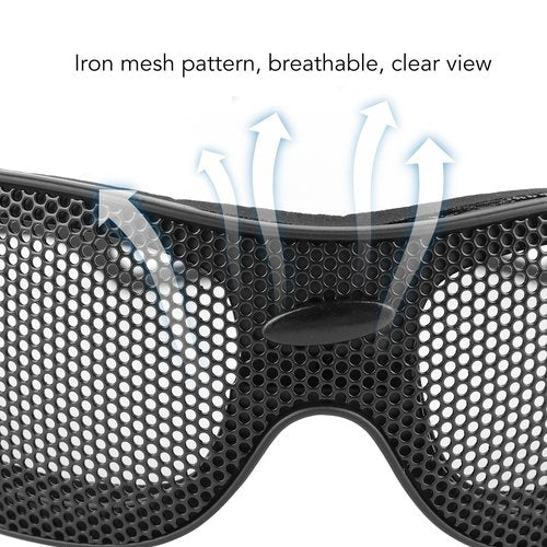 GYZOUKA Windproof Goggles,Wire Mesh Safety Goggles,Breathable Impact Iron Mesh Pattern Protective Glasses Pinhole Glasses,for Outdoor Activities