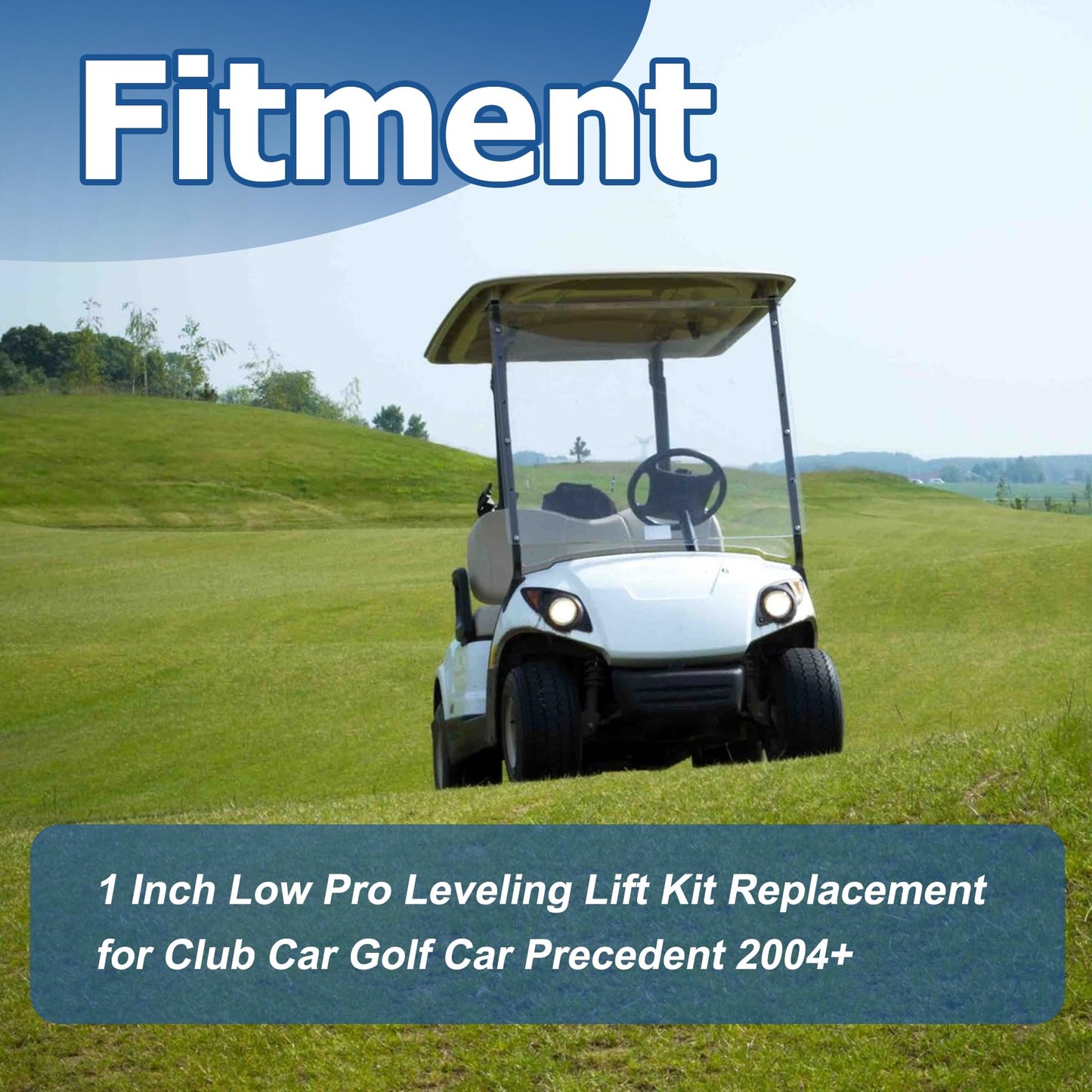 WFLNHB 1" Low Pro Leveling Lift Complete Kit Replacement for Club Car Golf Car Precedent 2004+