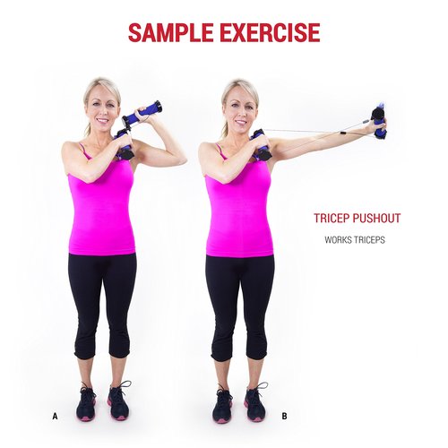 Gwee Gym - Resistance Bands Exercise Kit, LITE, Blue Exercise Bands, Build Lean Muscle with Workout Bands, Easily Portable, Includes an Accessory Kit, DVD, Travel Bag & Healthy Eating e-Book