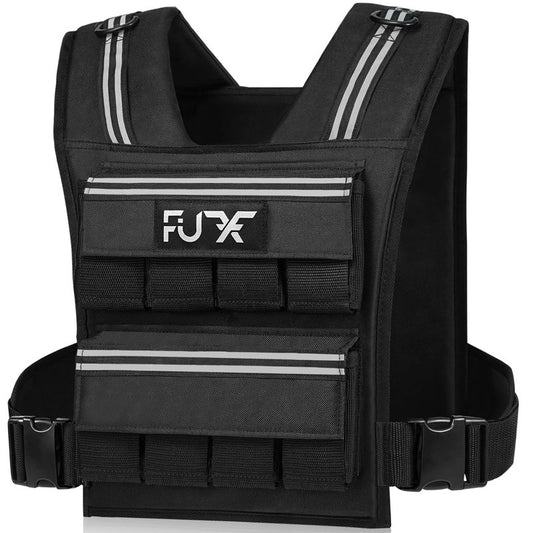 FUFF Adjustable Weighted Vest Men,40 LB Weight Vest for Strength Trainin, Workout Vest Woman with Removable Iron Weights for Walking, Rucking, Running, Exercise