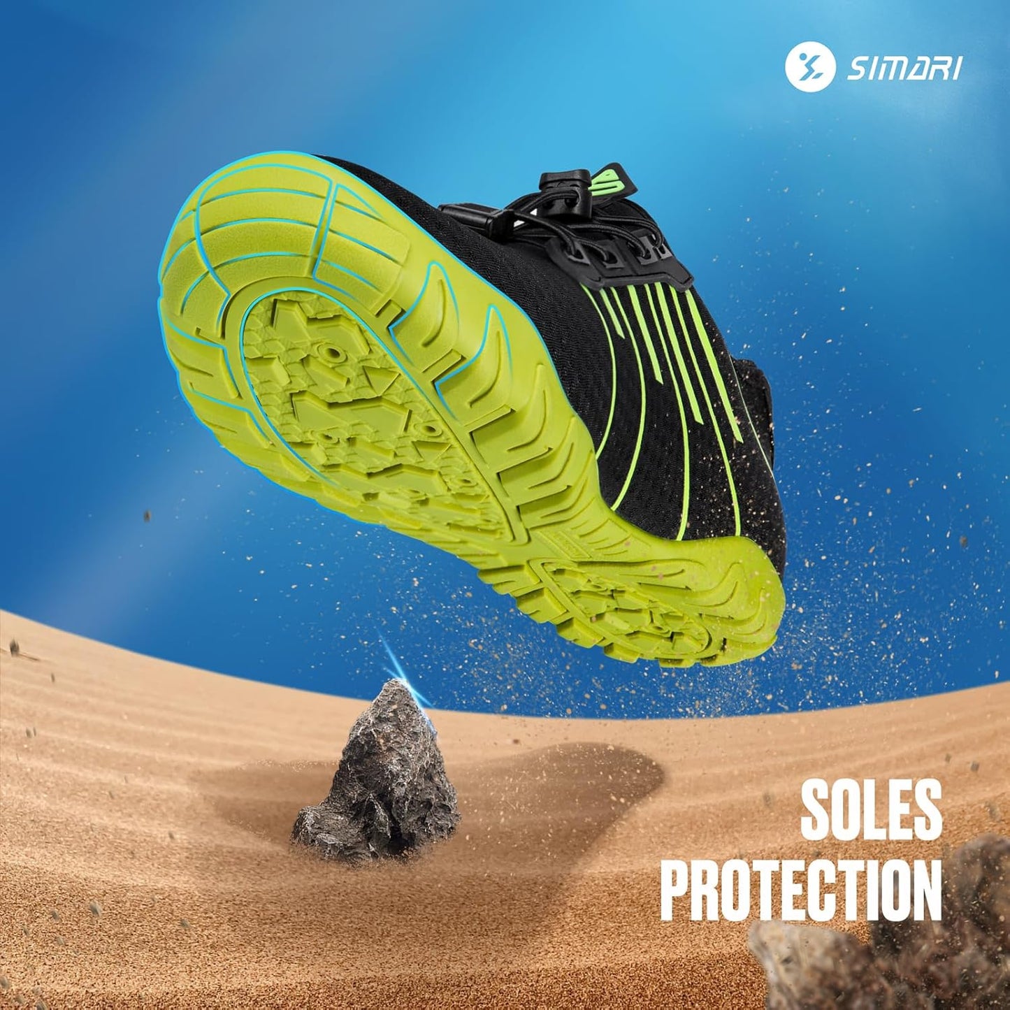 SIMARI Water Shoes - Quick-Dry Barefoot Aqua Socks | Lightweight Non-Slip Swim Shoes for Beach Sports