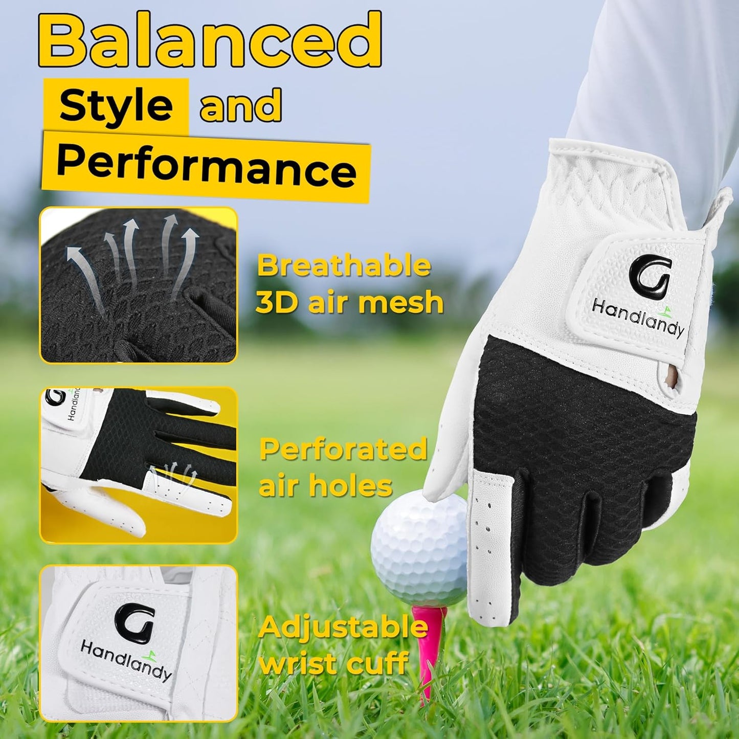 AIGEVTURE Golf Gloves - Premium Performance for Men & Women | Luxurious Palm Material for Superior Feel