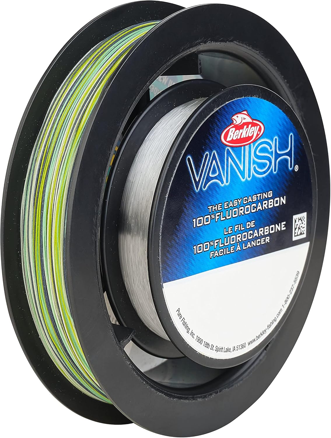 SpiderWire UltraCast Braided Fishing Line - Berkley Vanish Dual Fishing Spool | 150 Yards, Clear