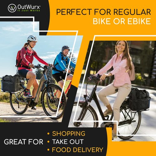 Grocery Pannier for Bicycle or Ebike 2 Pack