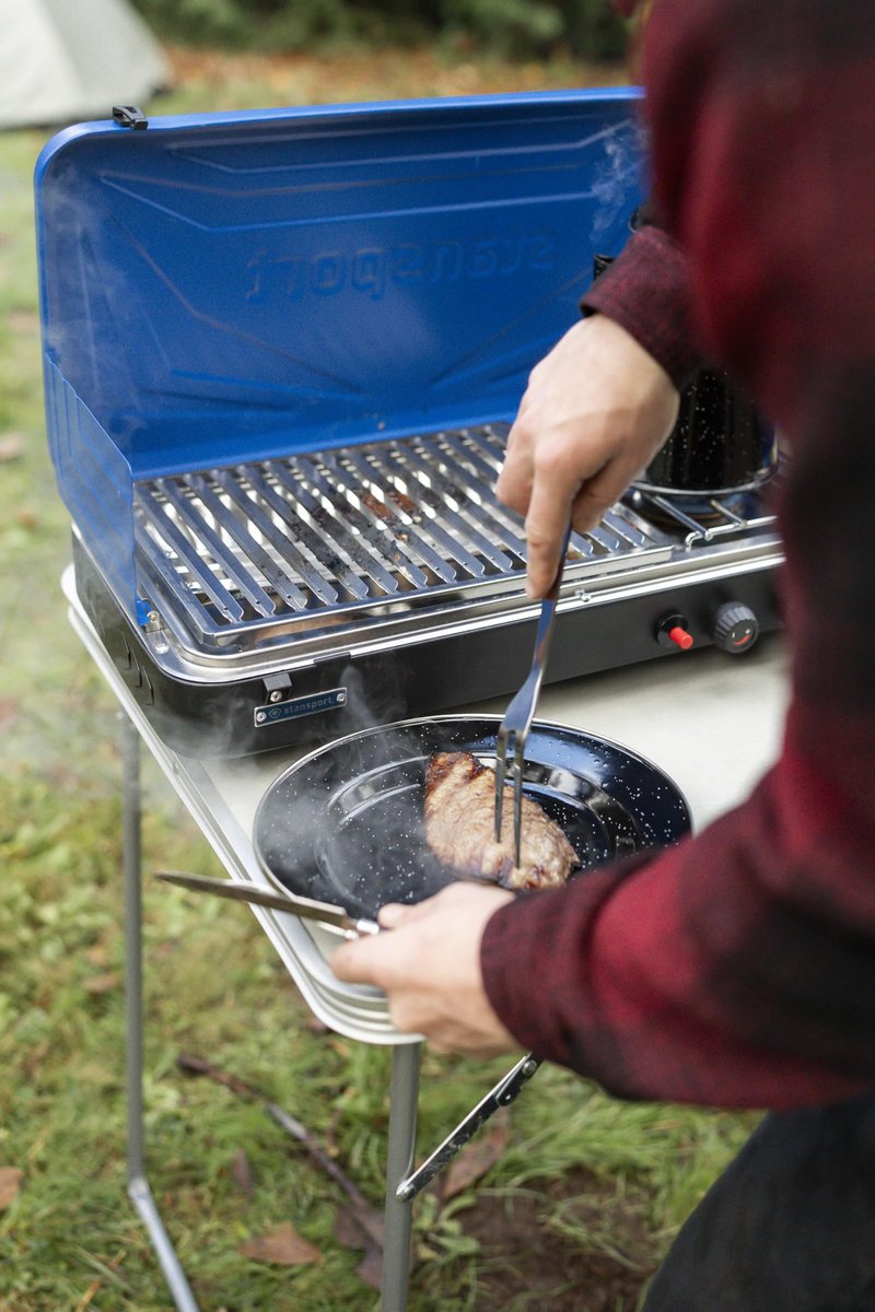 Stansport Deluxe 24-Piece Enamel Tableware Set - Black (11220-20) - Enamel Plates and Bowls Lightweight and Durable Camp Dish Set for Camping and Backpacking Plates and Bowls for 4 People