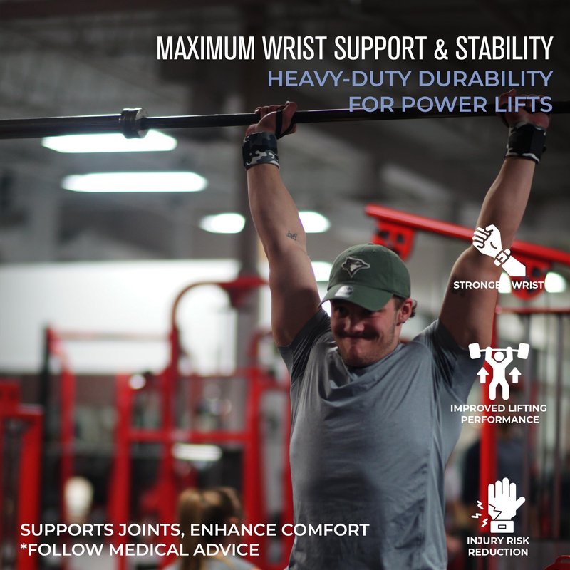 Rip Toned Wrist Wraps for Weightlifting – USPA & USAPL Approved 18" Wrist Straps for Powerlifting – Adjustable, Durable Gym Wraps with Thumb Loop – Maximum Support for Men & Women – Black-White Stiff