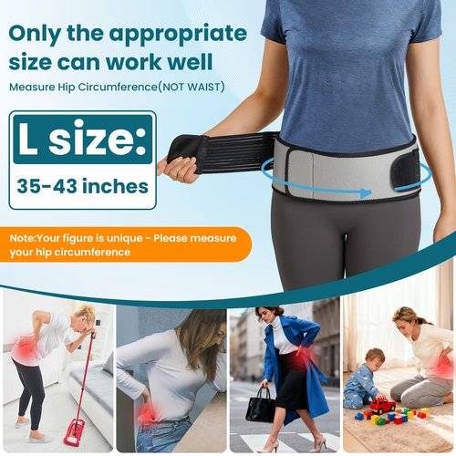 CEYOME Sacroiliac Hip Belt for Women & Men - Hip Brace Relief for SI Joint Pain, Lower Back & Sciatica | Stabilizing Pelvic Support with Enhanced Compression for Walking, Running & Standing