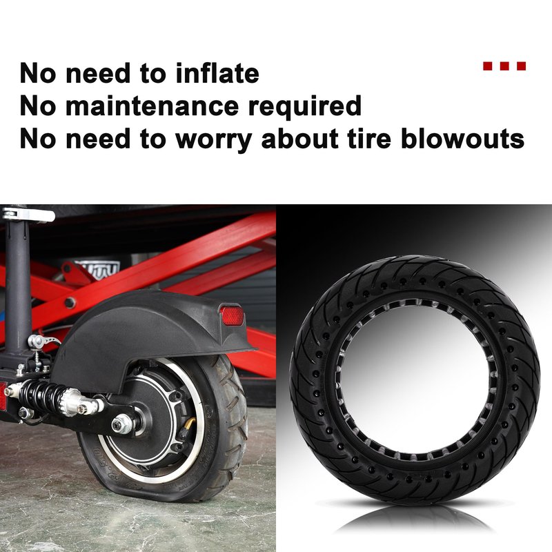 RUTU 2 PCS 10x2.5 Inches Solid Tire for Segway Ninebot MAX G30 G30P G30LP Gotrax G5 G6 Hover 1 Alpha Zero10X OKAI Neon Pro 60/70-6.5 Electric Scooter Replacement Wheel