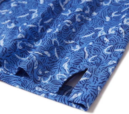 M MAELREG Golf Shirts for Men - Moisture-Wicking Dry Fit Long Sleeve Polo | Casual Print Design