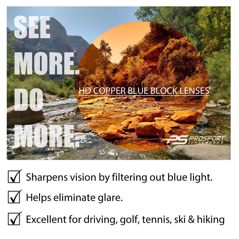 proSPORT Bifocal Sunglasses, +2.0 HD Amber Lenses Blue Light Blocking, Improves Sleep, Sport Wrap Frame, Small to Medium Fit - 2 Pack
