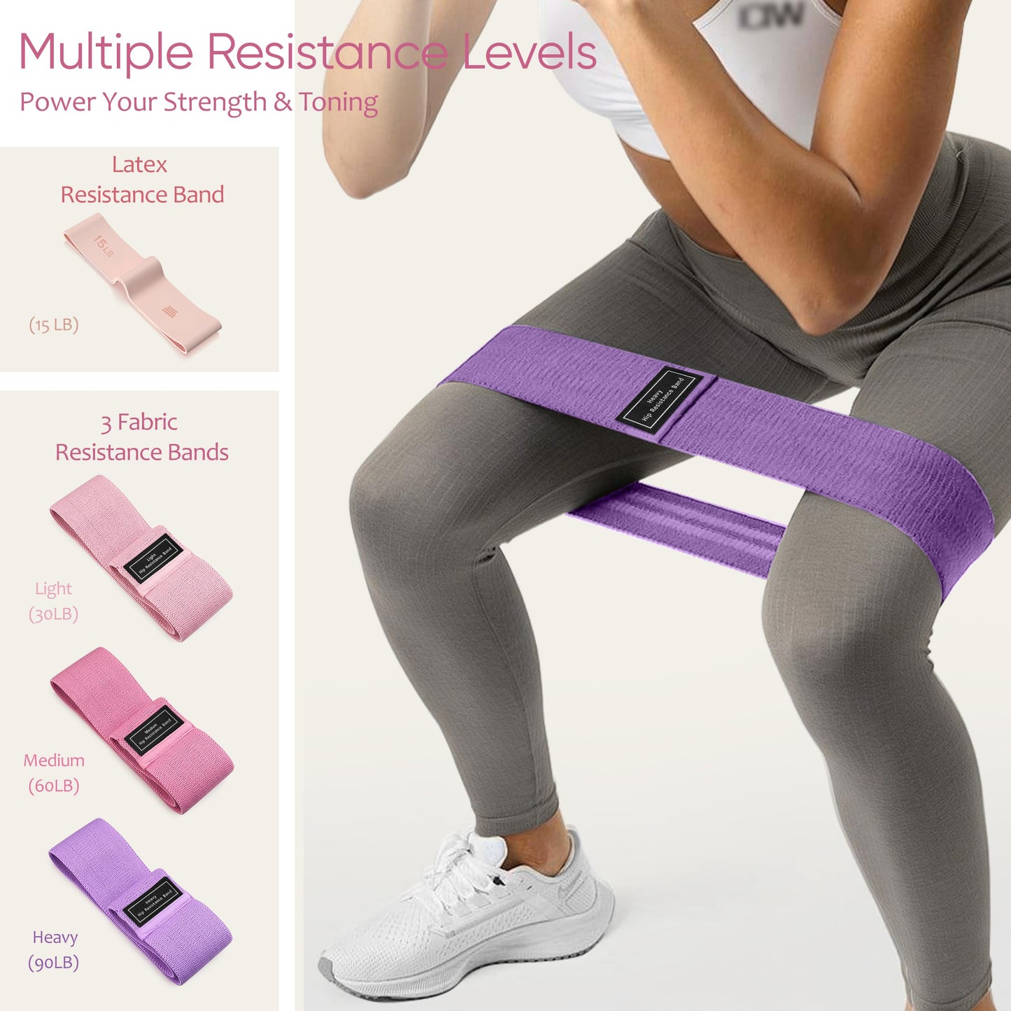 NANATI Pilates Kit 18PCS, Pilates Essentials Kit for Women Home Workouts, Pilates Equipment with 14.5" Pilates Ring and Ball,7 Resistance Bands,Ankle Weights,Sliders & Grip Socks for Beginners