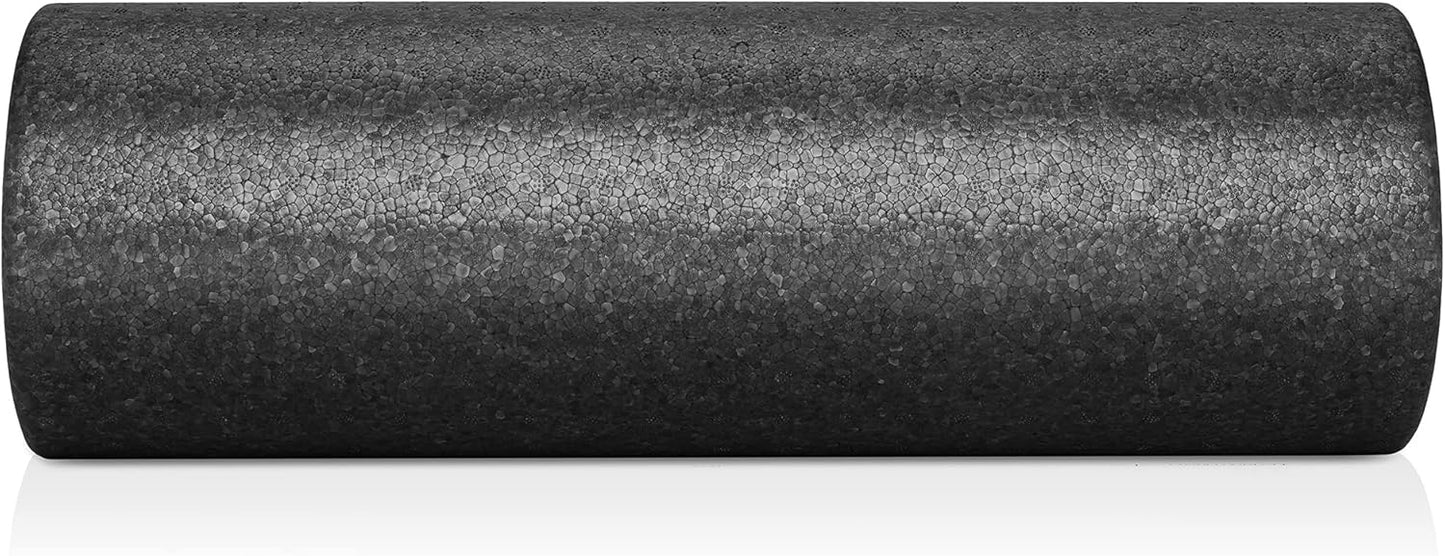 Philosophy Gym High-Density Foam Roller - 18" Round for Exercise, Massage & Muscle Recovery | Black