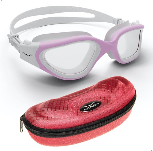 AqtivAqua Swimming Goggles - DX Wide View Anti-Fog Swim Goggles for Adults | Leak-Proof Design