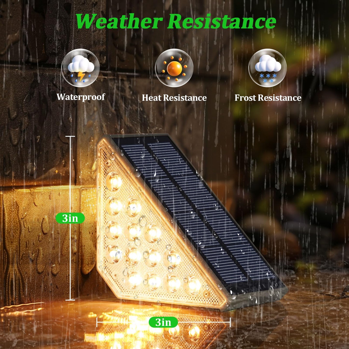 Solar Stair Lights Outdoor Waterproof 16-Pack, Upgraded 2-in-1 LED Warm White and Cool White Solar Powered Step Light for Outside, IP67 Auto On/Off Solar Lights for Front Sidewalk Yard Patio Porch