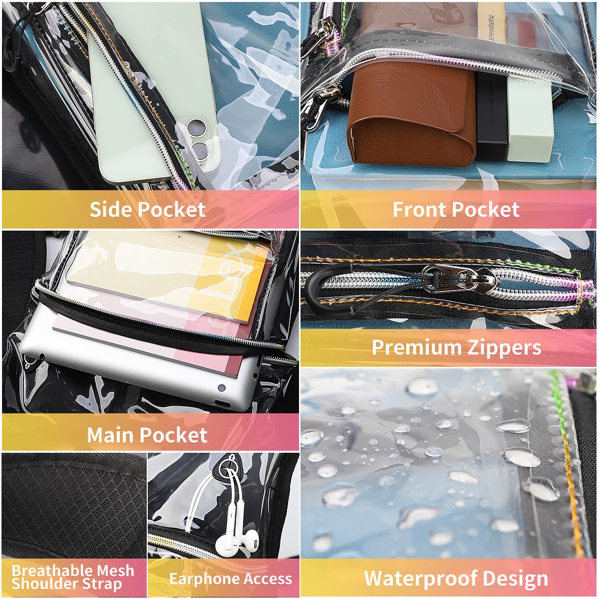 Hydration Backpack, Water Backpack with 2L Hydration Bladder, Rave Backpack Hydration Pack, Festival Essential for Raves, Hiking, Cycling, Climbing, Running, Outdoor, Camping and More