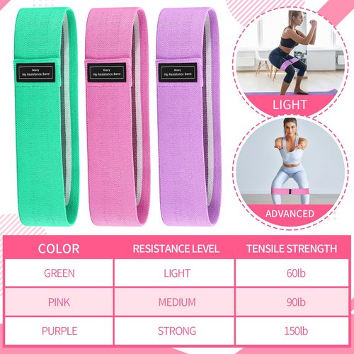 Halloscume 16 Pcs Home Pilates Kit for Women Resistance Band, Stretching Band, Non Slip Socks, Yoga Fascia Balls, Stretch Belt in Sections, Balanced Cushions, Hip Belt and Drawstring Bag (Pink)