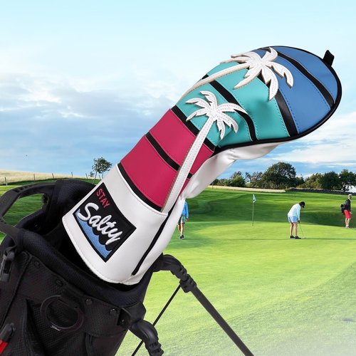 mytag Coconut Tree Golf Headcover, Driver Headcover 3D Embroidery Tropical Theme Golf Driver Cover