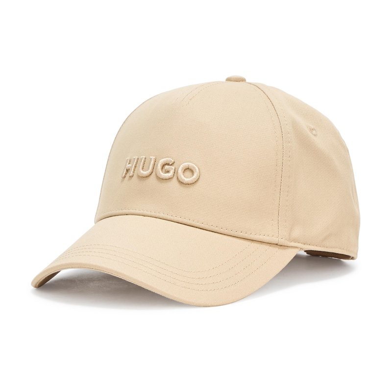 HUGO, Big Logo Cotton Baseball Hat, Brownstone Beige, PCE.