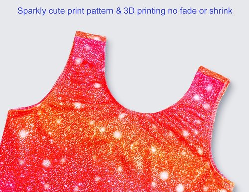 Domusgo Sparkly Gymnastics Leotards for Girls - One-Piece Pro Unitard with Shorts