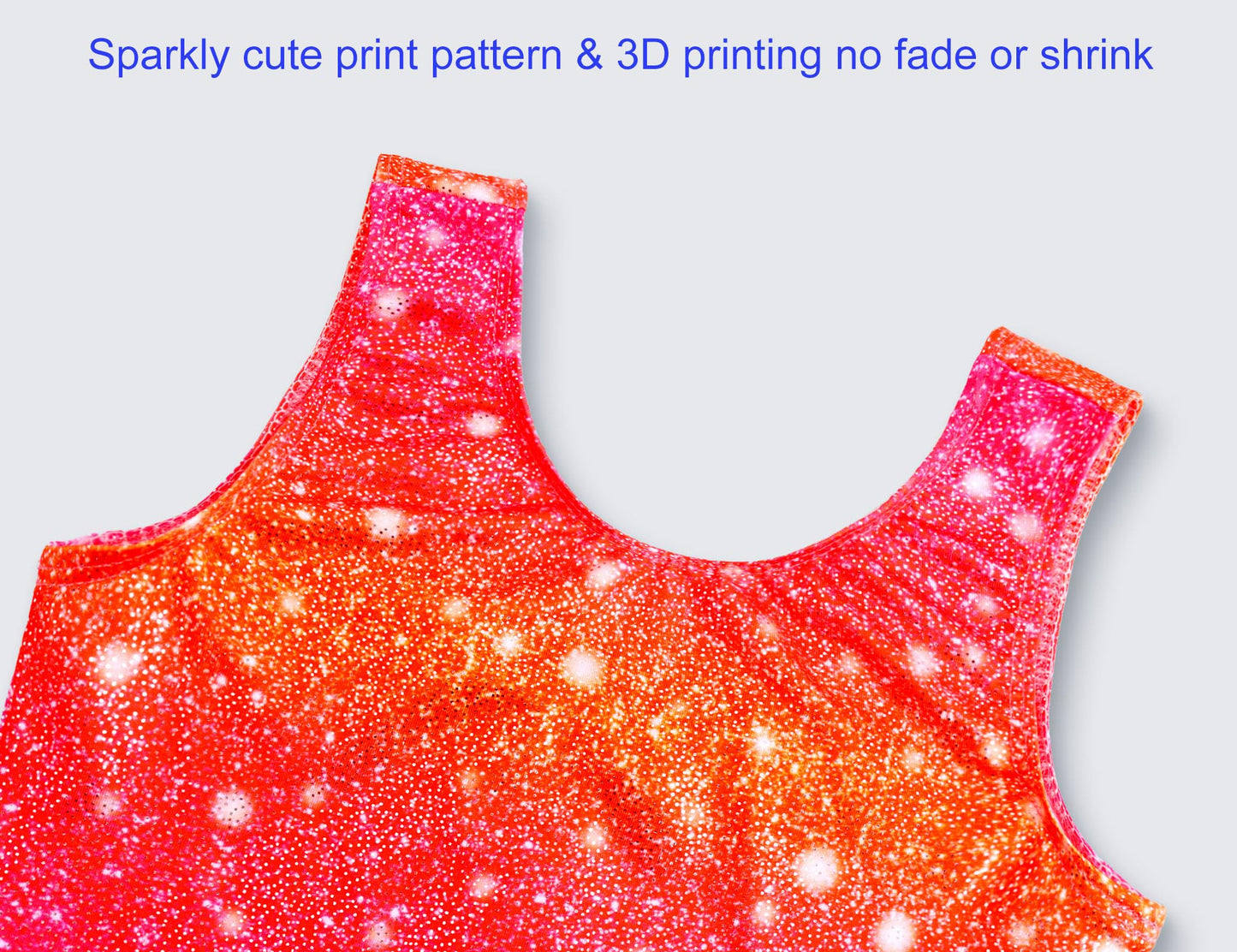Domusgo Girls Gymnastics Leotards Size 8-9 Years Old Sparkle Red Rose Sleeveless Biketards One Piece Tumble Bodysuits Gym Outfit