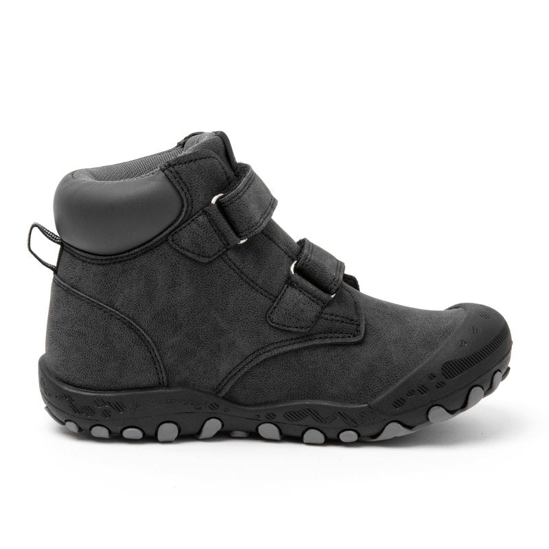 Mishansha Unisex-Child Outdoor Ankle Hiking Boots Boys Girls Trekking Walking Shoes with Hook and Loop C-black 6 Big Kid