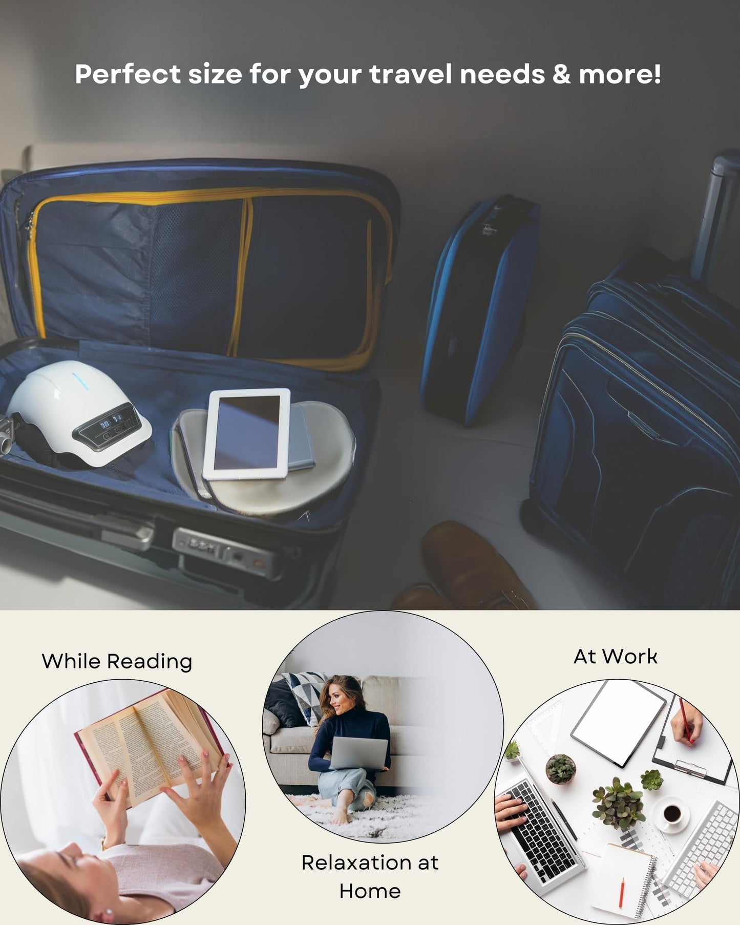 JoyKnee Cordless Knee Massager with Heat & Red Light Therapy – Adjustable Heat & Vibration – Lightweight, Portable & Multi-Use for Knees, Shoulders & Elbows – Relaxing and Comfortable Design