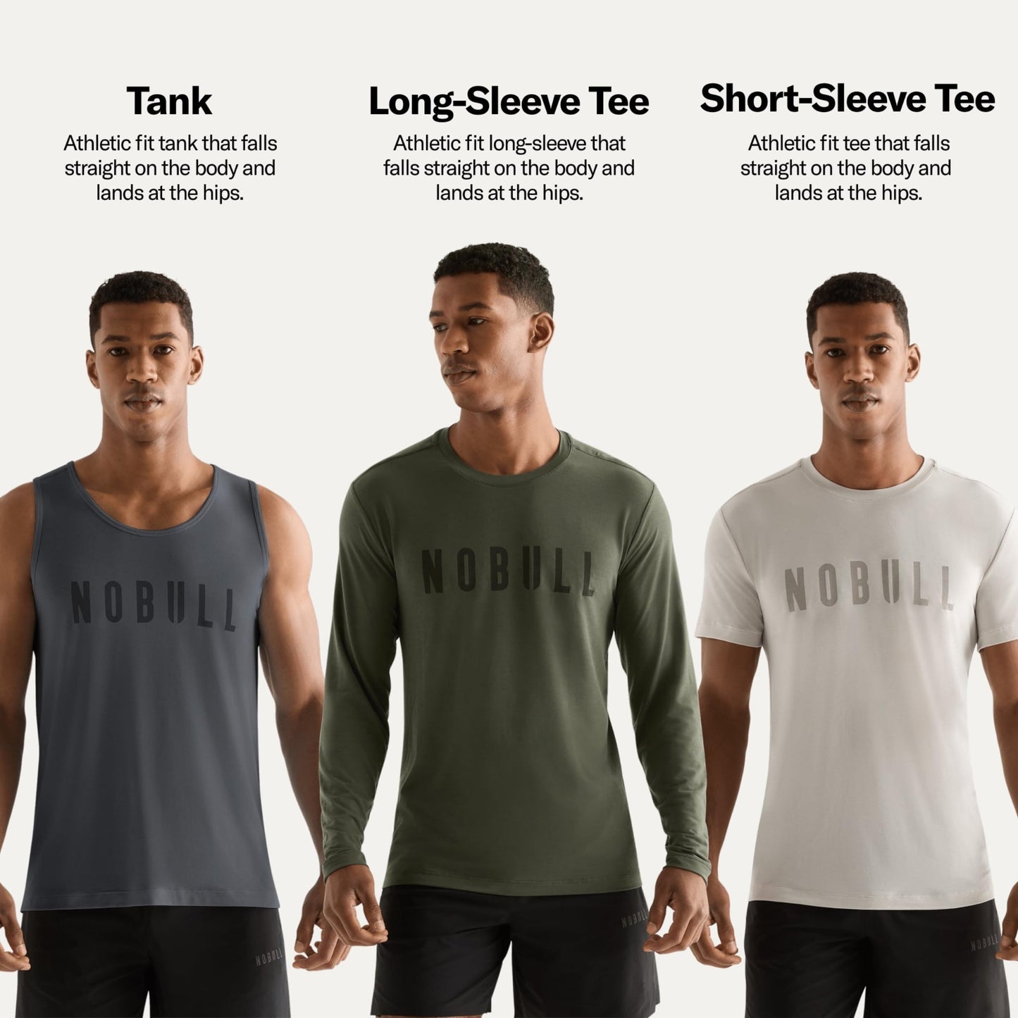 NOBULL Men's Tee | Moisture-Wicking Workout Top for Gym & Running, Athletic Fit, Stylish Activewear Graphic T-Shirt, Black, L