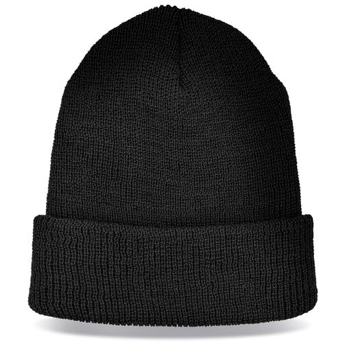 Knit Outdoor 100% Wool GI Watch Cap – Warm Wool Beanie, Winter Hat for Outdoor, Hiking, Skiing & Cold Weather, Made in USA (US, Alpha, One Size, Black)