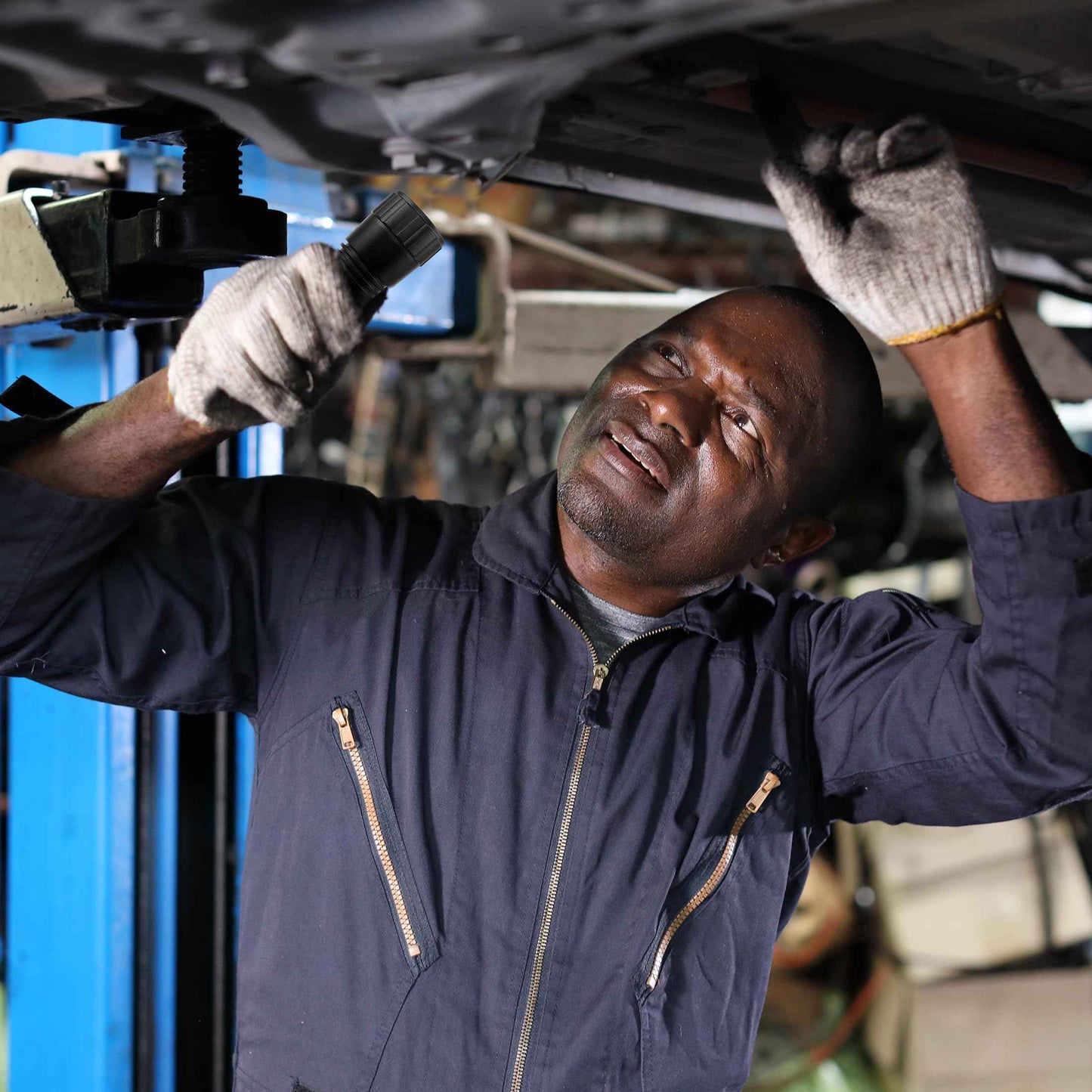 Police Security Scope Ultra-Bright 750 Lumen Flashlight, Compact, Heavy Duty, 3 Modes, Slide Focus, 4 AAA Batteries, Perfect for DIY to Camping to Trade Professional Needs