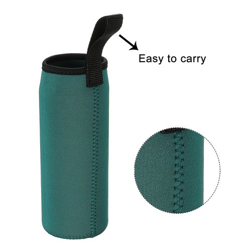 MECCANIXITY Water Bottle Sleeve 500ml Neoprene Carrier Insulated Non Slip Protective Glass Bottles Cover with Strap for Cool or Hot Drinks, Colorful 8 Pack
