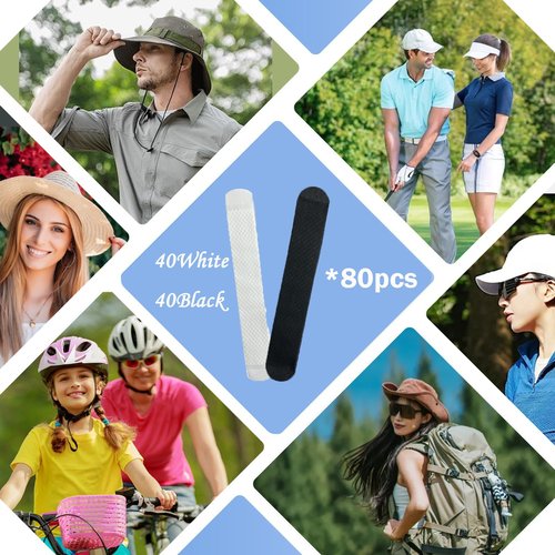 Hat Sweat Liner 40 Pack Self Adhesive Hat Linesr Sweat Protection Skin Friendly Prevent Makeup Stains Sweatband Pads for Women Men Golf Baseball Caps