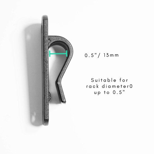 Vincita Bicycle Pannier Hooks Kit – DIY Bag-to-Bike Mounting Hardware – Replacement Clips for Backpacks & Totes – Fits Rear Racks up to 13mm (0.5") – Heavy-Duty Nylon 6 (Set of 2)