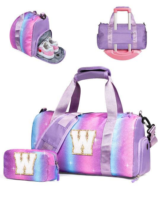 Vogewood Cute Preppy Stuff for Teen Girl-Girl Gym Bag with Shoe Compartment