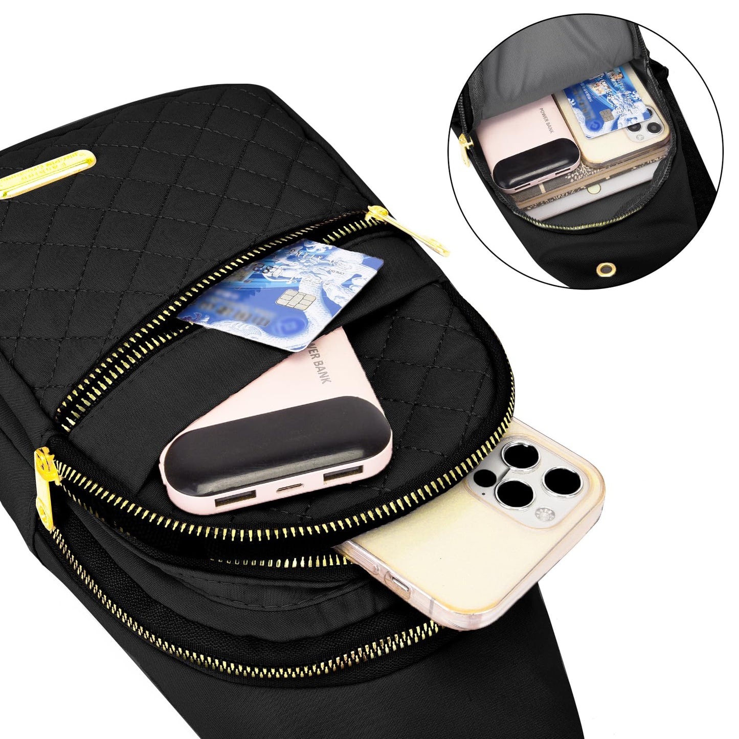 Aisijimo Small Sling Bag For Women Men Casual Crossbody Sling Backpack