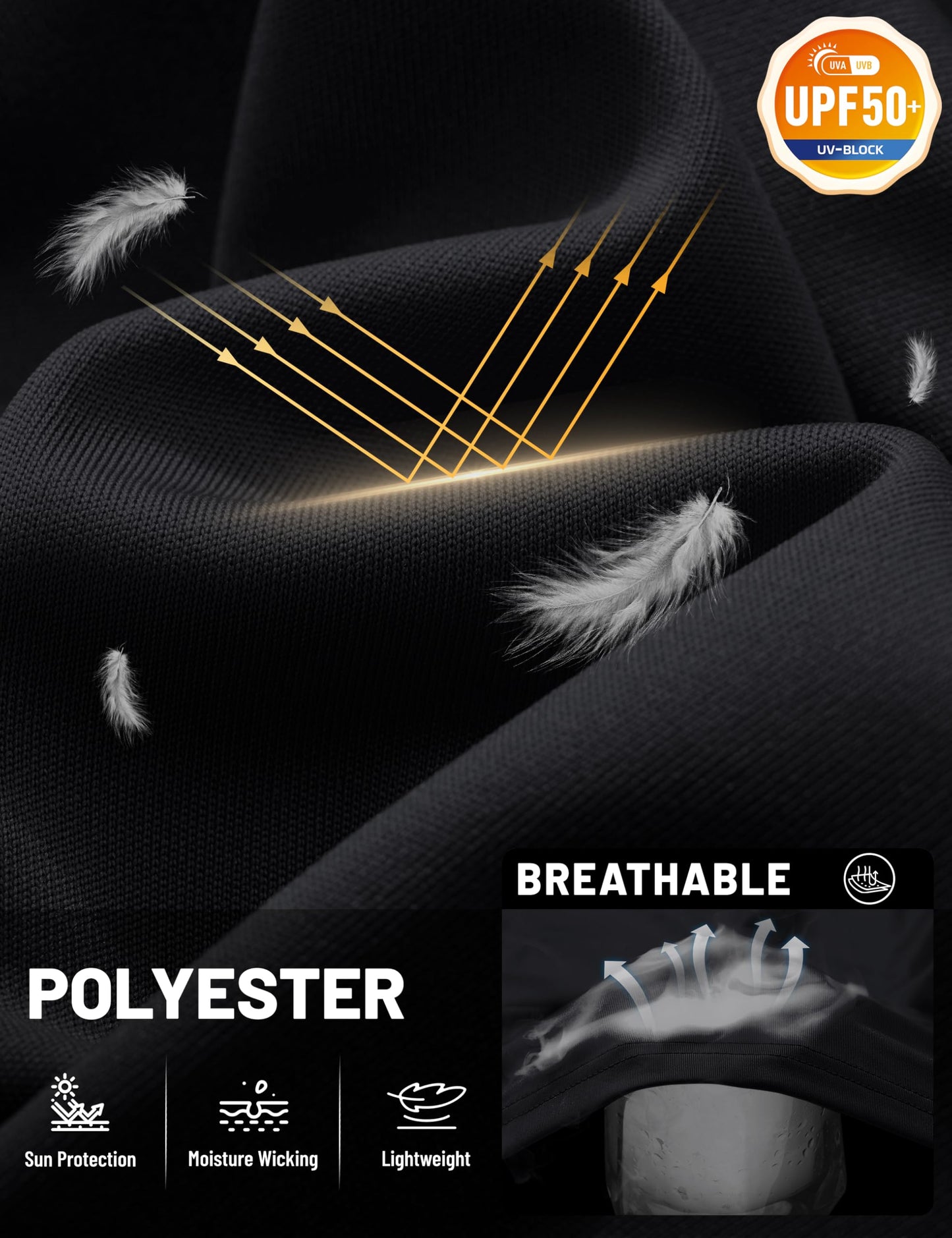 TACVASEN Mens Workout Dry Fit Tank Tops Y Back SPF Sleeveless Shirt Moisture Wicking Gym Muscle Tank Top Running Summer Beach Athletic Black M