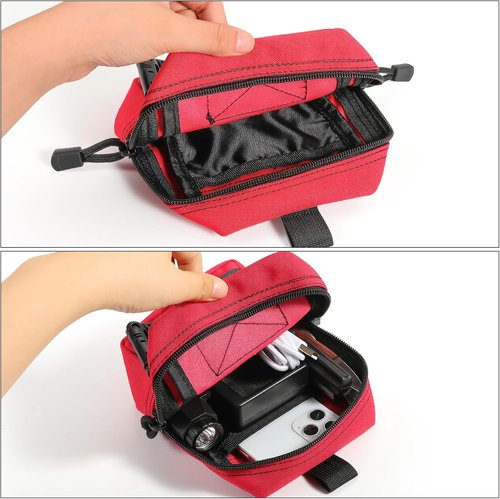 FRTKK Tactical Molle Pouches - Compact Water-Resistant EDC Utility Bags | 2 Pack