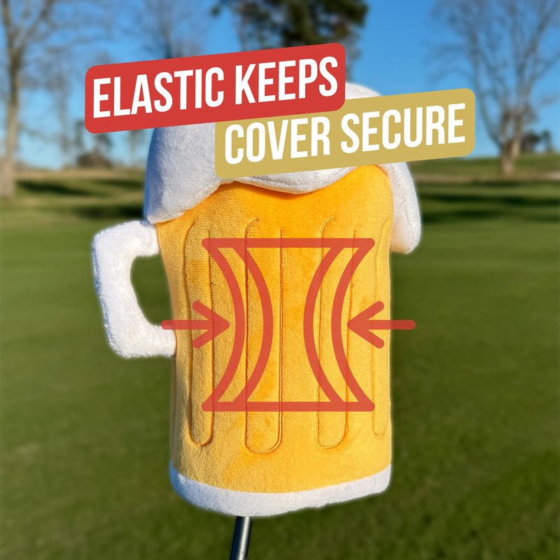 Shanker Golf - Funny Golf Headcover - Cheers Beer Glass 3-Wood Cover - Funny Golf Gift - Soft Velour Lining